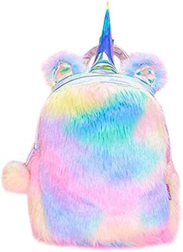 SKEIDO Plush Mini Unicorn Backpack with Pencil Case School Bag for