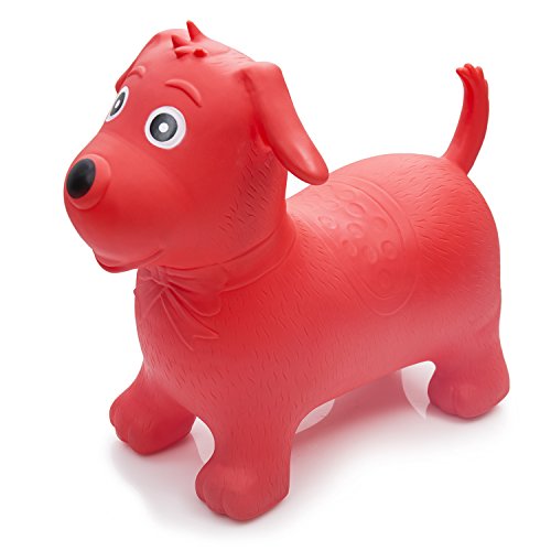Poti horse hopper red dog inflatable jumping horse, spa…