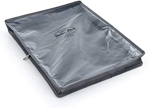 HANGERWORLD Pack of 5 Grey Breathable Cashmere Jumper Storage Pouch Bag