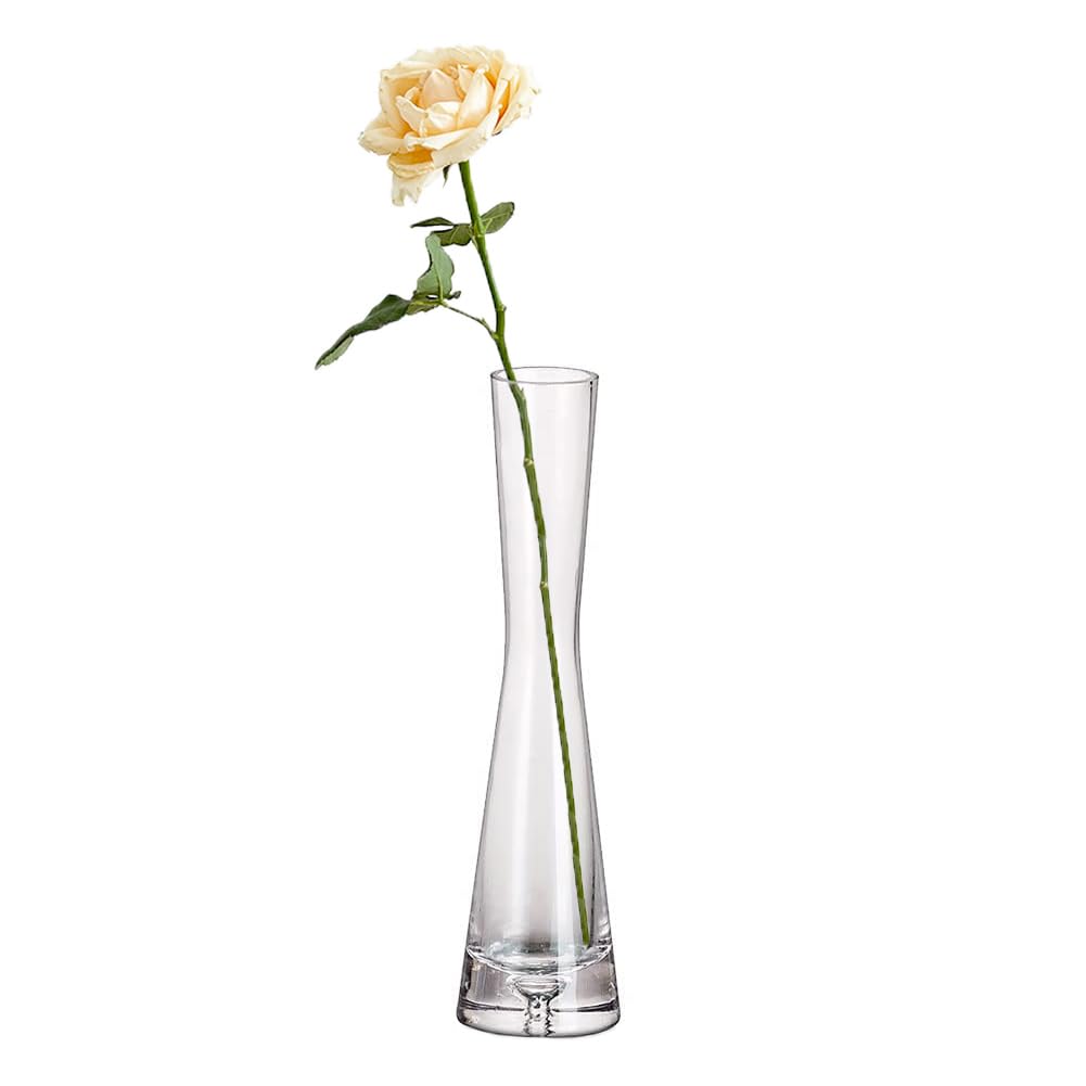 20CM Hand Made Glass Vase Single Stem Cylinder Vases Decorative Glass Bottles for Flowers Centerpieces Wedding Party Home and Office Décor