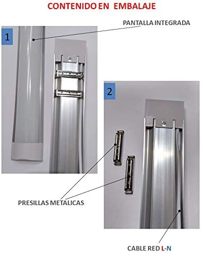 Pack of 2 Wet Room Lights LED 120 cm 40 W, Cool White Colour (6500 K), 4000 Lumen, Integrated LED Tube T8 - Image 4