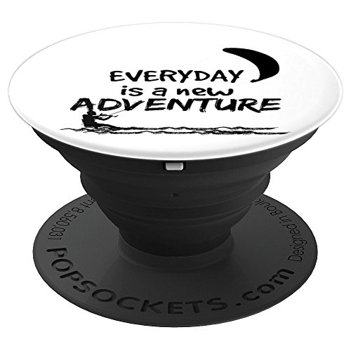 Everyday Is A New Adventure Kite Surfing Gift - PopSockets Grip and Stand for Phones and Tablets