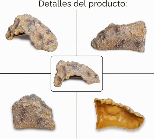 Reptiles Hides Large Rocks Reptile Caves Hide Terrarium Habitat Decor Ornament Shelter for Snakes Geckos Lizards Bearded Dragon Tortoise Frog Amphibians