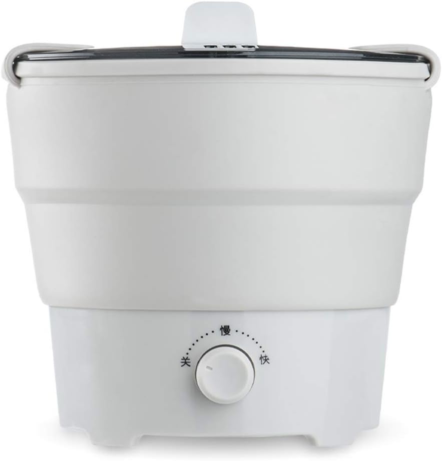 Food Grade Silicone Travel Outdoor Foldable Electric Portable Hot Pot Cooker,Travel Outdoor(grey)