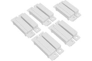 WESUA 5 Pack Surface Mounted NC Magnetic Door Contacts Switch Sensor for Alarm