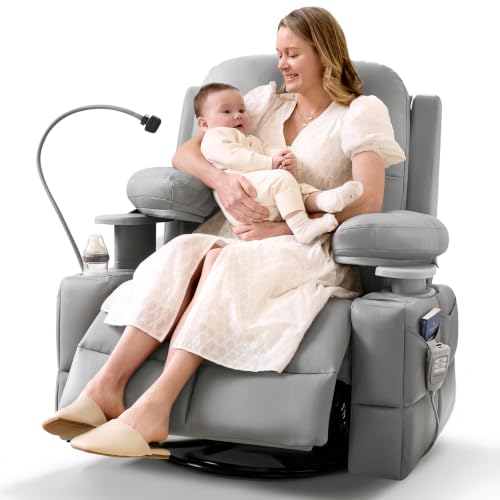 MAMAZING Lullapod Power Nursery Rocking Chair with HugAssist Armrest