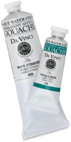 Artists' Gouache Opaque Watercolor Paint (Set of 2) Size: 1.25 oz, Color: Phthalo Blue by Da Vinci Paints