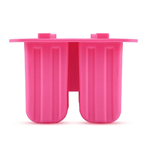 Ice Cream Maker Mould, Popsicle Molds Food Grade Silicone Frozen Ice Cream Maker for Children Summer Bar Accessories(pink)