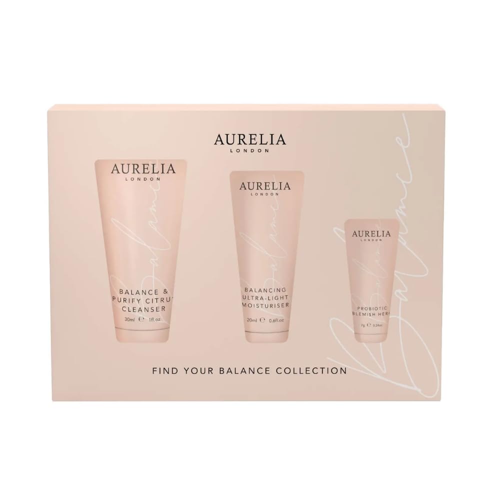 AURELIA LONDON FIND YOUR BALANCE COLLECTION 3PC SET (30ML CLEANS, 20ML MOIST, 7ML BLEM CRM)