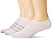 adidas Men's Superlite Stripe Super No Show Socks (3-Pair), White/Clear Grey/Clear Onix, Large