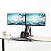 VIVO Black Premium Dual Monitor Height Adjustable Workstation Standing Desk Mount Riser with Foldable Keyboard Tray and USB Ports | Holds 2 Screens 17” to 27” (STAND-SIT2DD)thumb 3