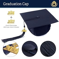 Heflashor Unisex Matte Graduation Gown Cap Set with