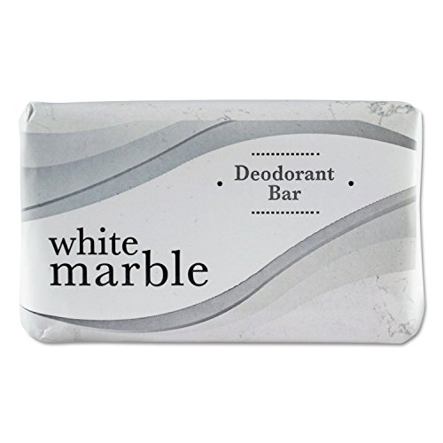 White Marble DIA 00197 DIA00197 Individually Wrapped Deodorant Bar Soap, 2.5 oz. Bar, White (Pack of 200)