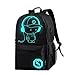 Laptop Backpack Anti-Theft College Backpack with USB Charging Port Luminous Backpack Travel Backpack Casual Daypack for Women and Men
