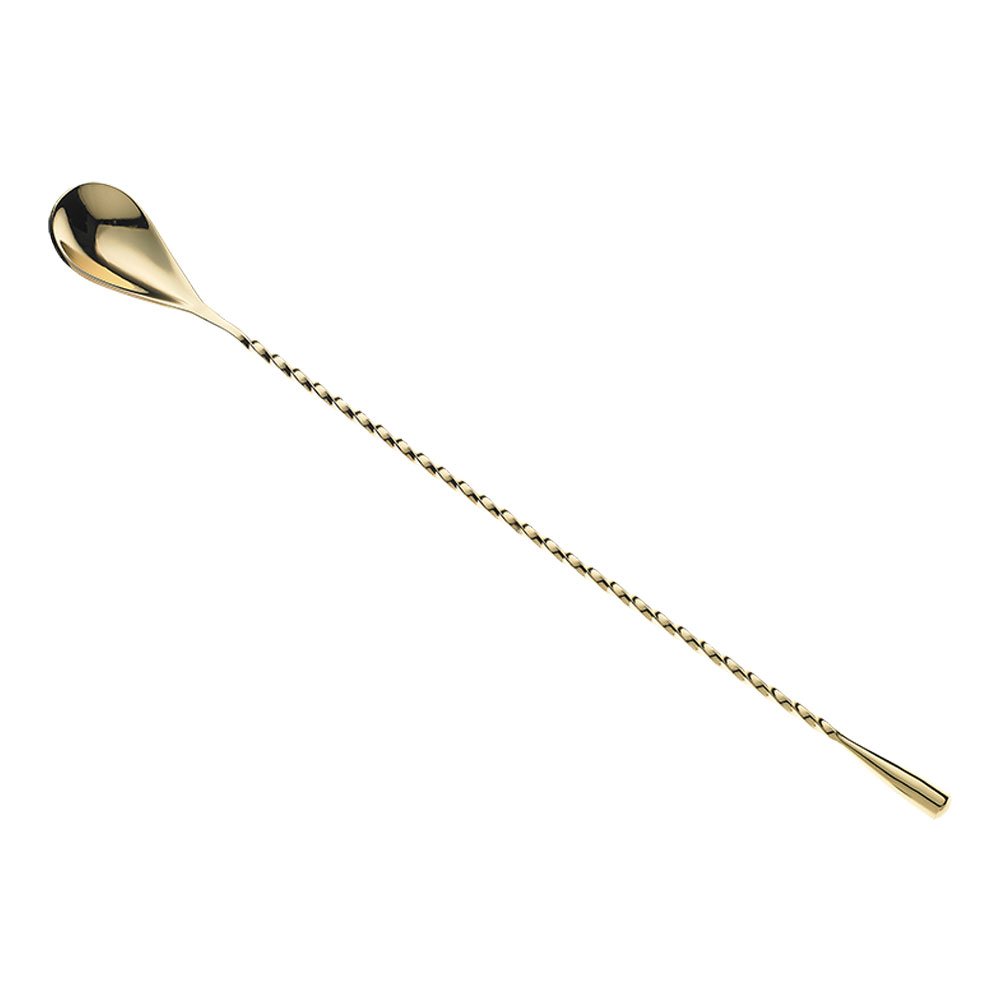 Barfly Bar Spoon Cocktail Stirrer 30 cm Teardrop End Gold — image 1