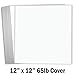 Hamilco White Cardstock Scrapbook Paper 12x12 65lb Card Stock – 25 Pack (Bright)