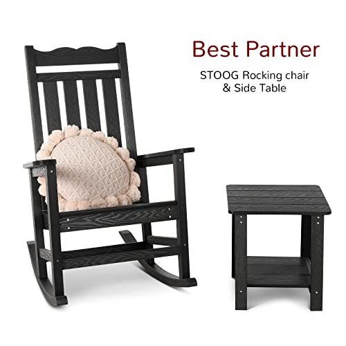 Stoog AllWeather Patio Rocking Chair with 400 lbs Weight Capacity, Oversized Porch Rocker Chair