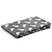 Blanket Throw Cute Dreaming Elephant Pattern Grey Background Soft Lightweight Coral Fleece for Baby 50 X 60in