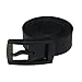 Mosunx(TM) Men's Unisex Smooth Silicone Rubber Plastic Buckle Leather Belt (Black)
