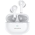 AWEI T61 Wireless Bluetooth Earbuds - Noise Cancelling Earbuds for iPhone and Android - Waterproof and Gaming Earbuds with Microphone - Noise Canceling Earbuds Wireless(White)