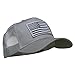 e4Hats.com American Flag Patch 5 Panel Mesh Cap - Grey OSFM