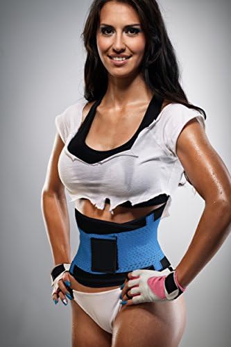 Faja Workout Slimming Belt for Back Pain and Lumbar Support-Blue-Large