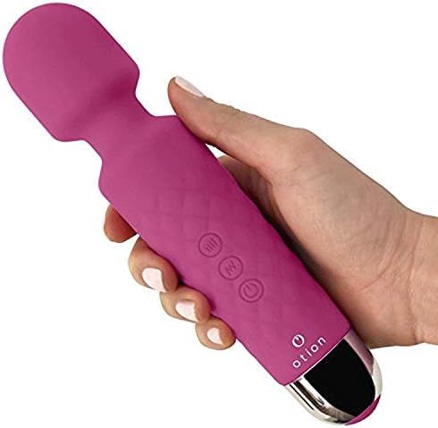 Cordless Rechargeable Massage Wand - by OTION - Personal, Powerful, Therapeutic, Travel Size - Perfect for Muscle Massage - Whisper Quiet for Discreet use - Hitachi Replacement (Pink)