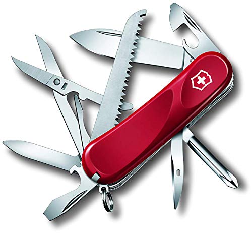 Victorinox Taschenmesser Evolution 18 (15 Funktionen, Klinge, Nagelfeile, Dosenoeffner, Holzsaege, Schere) rot