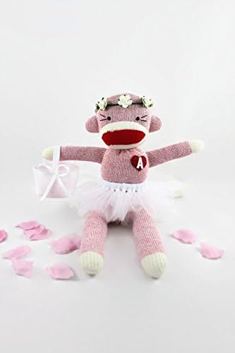 Personalized Flower Girl Sock Monkey Doll