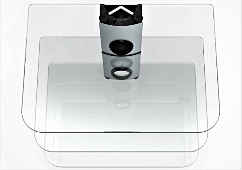 Gold Line 3 x Silver Floating Shelves with Strengthened Tempered Clear Glass for DVD Players/Cable Boxes/Games Consoles/TV Accessories - Thumbnail 2