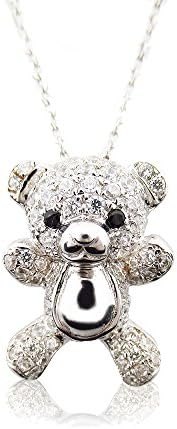 Morsca Sterling Silver 925 Cute Panda Necklace Jewelry for Girls