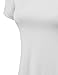 Made By Johnny MBJ WT769 Womens V Neck Trapeze Tunic XXL White