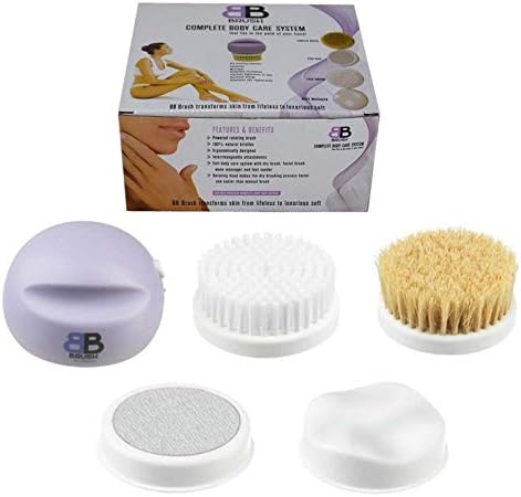 DISHIN Plastic 4 in 1 Facial Cleansing face Body Brush - 1pc (Purple Color)