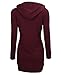 BEPEI Tunic Sweatshirts for Women,Juniors Casual Long Sleeve Top Cute Crew Neck Tunic Hoodies Pullover Slimming Fitted Blouses Solid Color Basic Wear Tee Shirts Wine 3XL