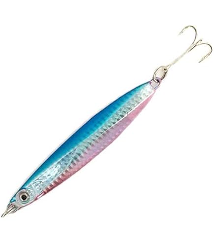 colt 45 fishing lure Knife Sniper Jigs 60g, Sardine, 8-Pack, Blue, Rigged With its wide walking Length:26