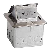 Lew Electric PUFP-SQ-SS-GFI Pop Up 20 AMP GFCI Outlet Box - Stainless Steel