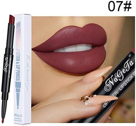 Staron Double-end Long Lasting Lipliner Waterproof Lip Liner Stick Pencil 12 Color Lipstick Pen Matte Lip Liner Makeup, Make Your Lips Appear Fuller, Works for All Skin Tones and Any Lip Color (G)