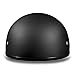 Daytona Helmets Slim Line Skull Cap D.O.T. 1/2 Shell Helmet Motorcycle Helmet (Dull Black/Large)