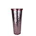 Starbucks Coffee Rose Gold Pink Sequin 24oz Venti Tumbler Cold Cup