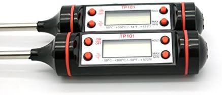 Instant Read Digital Meat Thermometer - 2 Pack - Electronic Digital Display - Probe for Meat, Kitchen Food & Grilling BBQ Meat - E-book Cooking Tips - Use to Make Candy or Chocolate - By Sined