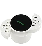 Multiple USB Charger 40W 8A Travel Wall Charger with Auto Detect Technology for Apple iPhone 6S Plus, iPad Air 2 / mini 3, Samsung Galaxy S6 Edge, LG G4 / G5