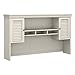 Bush Furniture Fairview 60W Hutch for L Shaped Desk in Antique White, Attachment with Shelves and Cabinets for Home Office