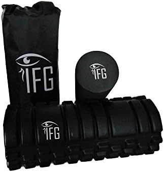 Insight Fitness Group 2 in 1 Foam Roller Set: Textured Roller for Trigger Point Massage, Ideal for Yoga, Physical Therapy, Muscle Release, Sore Muscle Recovery Bonus Soft Foam Roller FREE Travel Bag