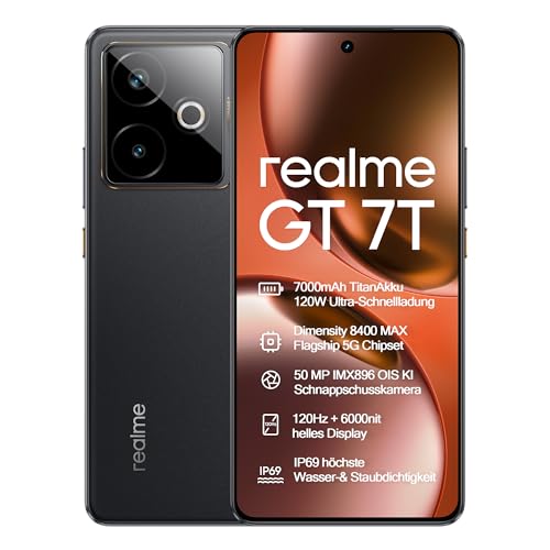 Realme GT 7T 5G 256GB/12GB Dual SIM Preto