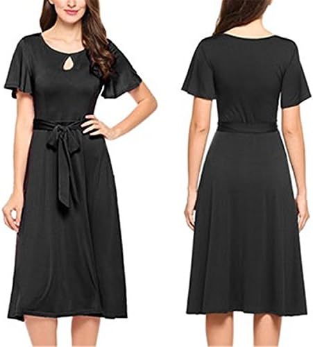 Penin 1950S Medieval Vintage Dress Women Ladies Summer New Elegant Retro Pleated Hem T Shirt Dresses Xxl Robe Femme 30A5 Black S