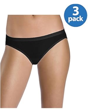 Women's 3Pack 100% Cotton BIKINI Underwear Ladies Panties, Assorted