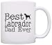 ThisWear Dog Lover Gifts Best Labrador Dad Ever Lab Retriever Pet Owner Rescue Gift 11oz Ceramic Coffee Mug with Handle