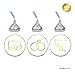 Andaz Press Chocolate Drop Labels Stickers, Wedding Hugs & Kisses from The New Mr. & Mrs, Metallic Gold Ink, 216-Pack, for Bridal Shower Engagement Kisses Party Favors Decor