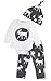 3Pcs Set Newborn Baby Boys Reindeer Long Sleeve Bodysuit Pants Hat Outfits Xmas