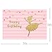 MEHOFOTO Princess Happy Birthday Photography Backdrops Pink Stripes Gold Polka Dots Girl Ballet Princess Birthday Party Decoration Banner Photo Studio Booth Background 7x5ft